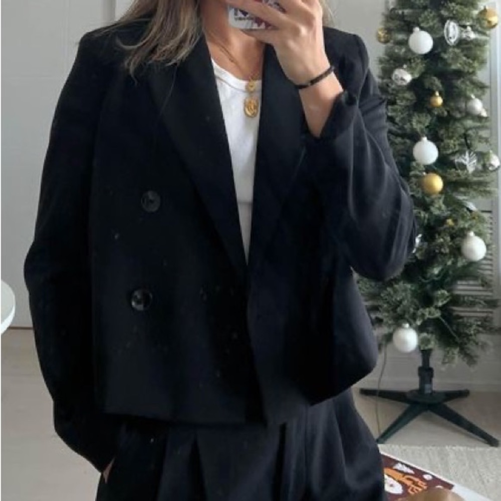 Mango cropped blazer